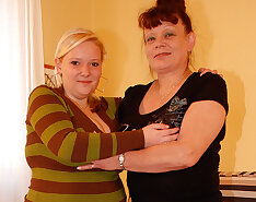 Chubby teen doing a naughty mature lesbian