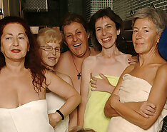 Ever take a peek in an all female mature sauna