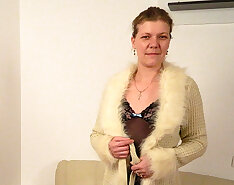 This mature slut loves to play on her couch