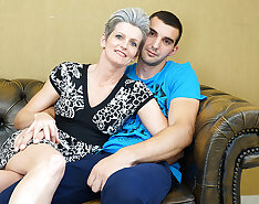 Horny mature slut fucking a younger dude